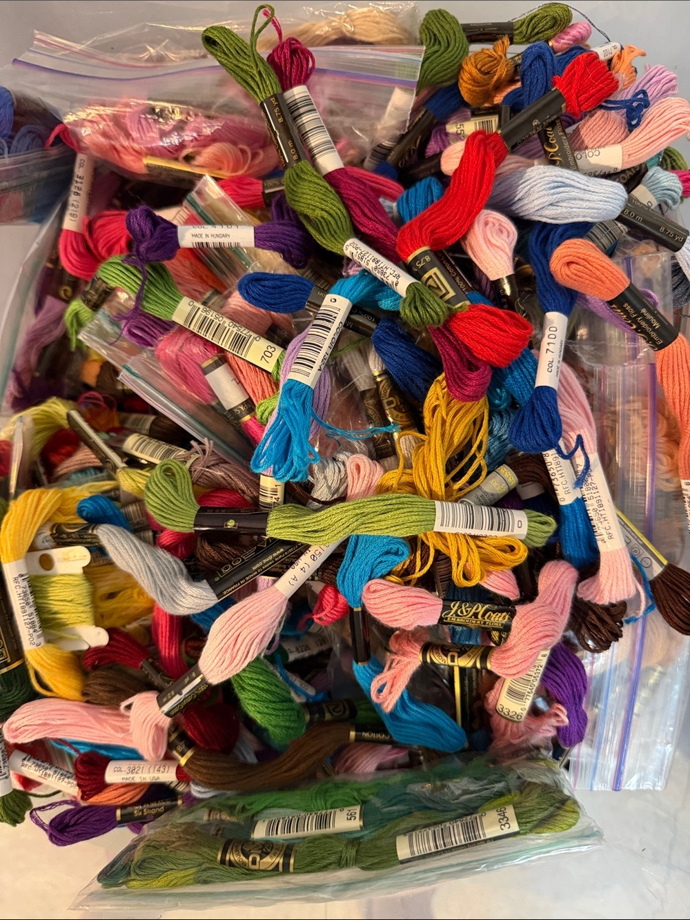 Embroidery floss in variety of colors